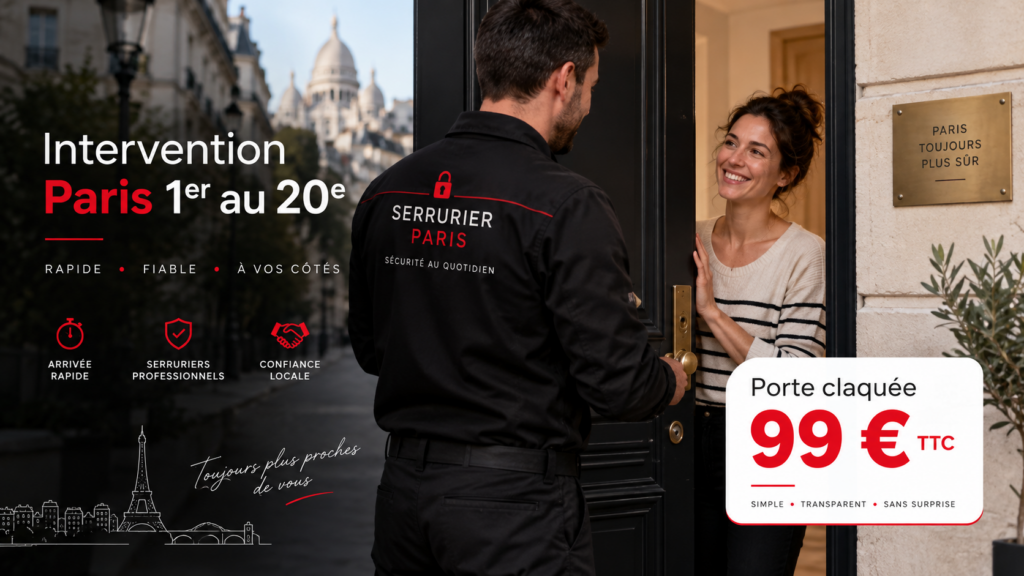 Ouverture de porte claquée à Paris