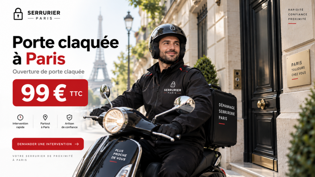 Porte d’appartement claquée à Paris